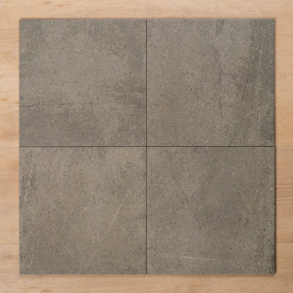 Burleigh Grey Matt Cushioned Edge Porcelain Tile 300x300mm