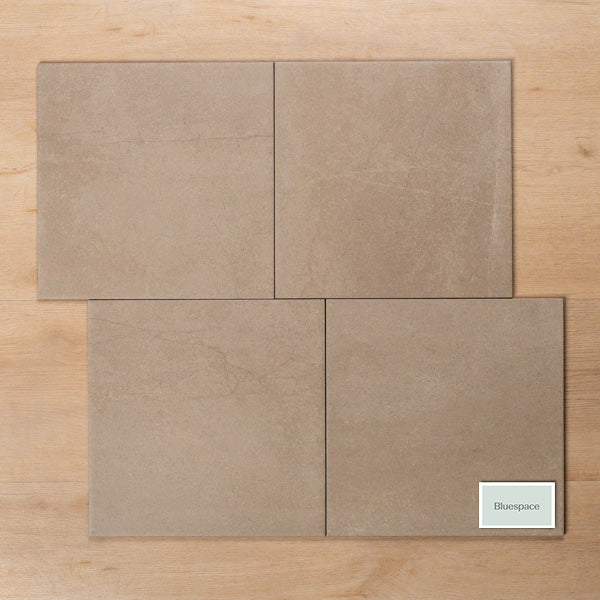 Burleigh Latte Matt Cushioned Edge Porcelain Tile 300x300mm Offset Pattern - The Blue Space