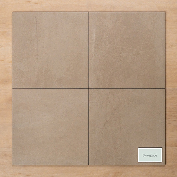 Burleigh Latte Matt Cushioned Edge Porcelain Tile 300x300mm Straight Pattern - The Blue Space