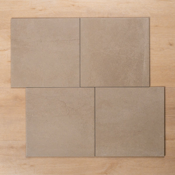 Burleigh Latte Matt Cushioned Edge Porcelain Tile 300x300mm Offset Pattern - The Blue Space