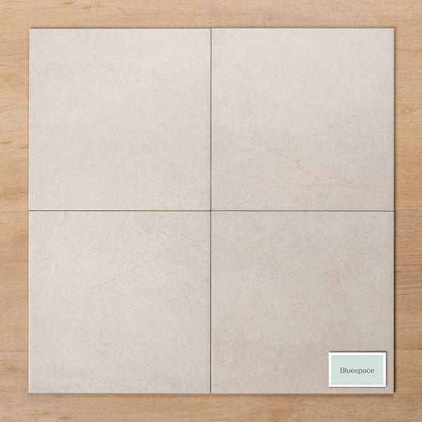 Burleigh White Matt Cushioned Edge Porcelain Tile 300x300mm Straight Pattern - The Blue Space