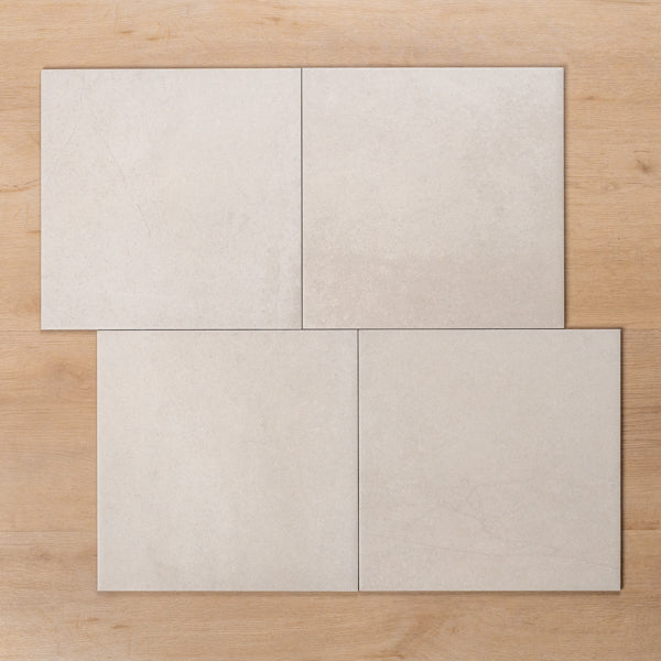Burleigh White Matt Cushioned Edge Porcelain Tile 300x300mm Offset Pattern - The Blue Space