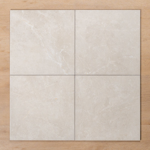 Avalon White Matt P2 Porcelain Tile 300x300mm Straight Pattern - The Blue Space