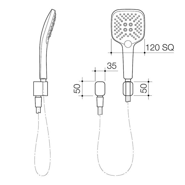 Caroma Luna Multifunctional Hand Shower Chrome