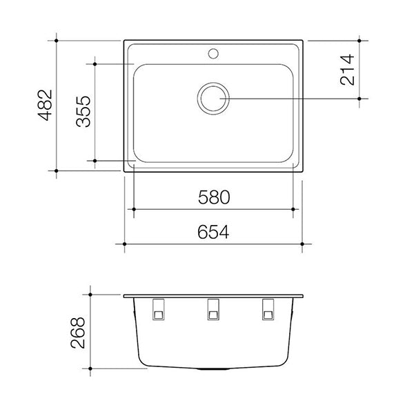 Caroma Luna 45 Litre Stainless Steel Laundry Sink