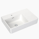 Clark Square Wall Basin Right Hand Shelf 600mm One Taphole with overflow - The Blue Space 