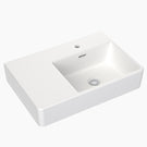 Clark Square Wall Basin Left Hand Shelf 600mm One Taphole with overflow - The Blue Space