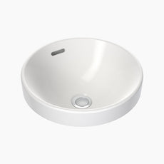 Clark Round Inset Basin 350mm with overflow - The Blue Space
