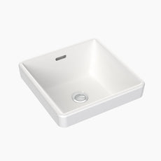 Clark Square Inset Basin 350mm with overflow - The Blue Space
