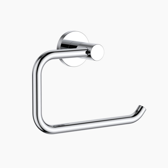 Clark Round Toilet Roll Holder - Chrome - The Blue Space