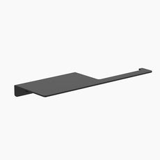 Clark Square Toilet Roll Holder with Shelf - Matte Black - The Blue Space