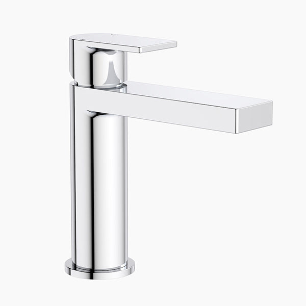 Clark Round Square Bathroom Basin Mixer - Chrome - The Blue Space