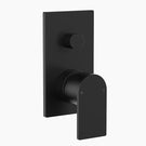 Clark Round Square Wall Mixer with Diverter - Matte Black - The Blue Space