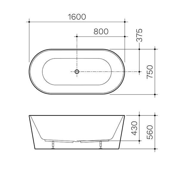 Clark Round Freestanding Bath 1600mm