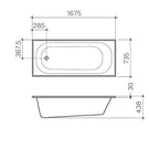Clark Round Bath 1675mm dimensions