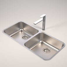 Caroma Contemporary Double Bowl Sink by Caroma - The Blue Space
