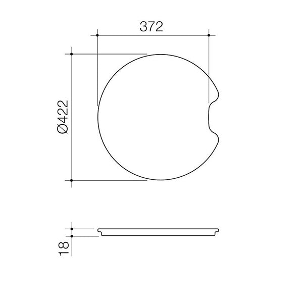 Caroma Luna Round Bamboo Chopping Board
