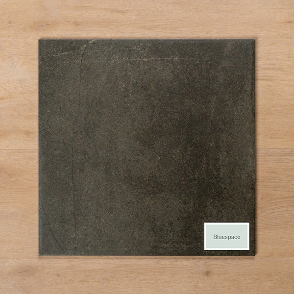 Burleigh Charcoal External Cushioned Edge Porcelain Tile 450x450mm - The Blue Space