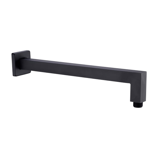 Nero Square Shower Arm Matte Black | The Blue Space