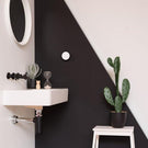 Clark Square Wall Basin Right Hand Shelf 600mm No Tapholes Online at The Blue Space