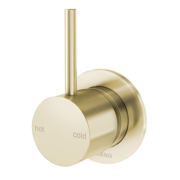 Phoenix Vivid Slimline Up Shower/Wall Mixer - Brushed Gold