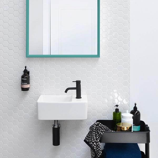 Clark Square Hand Wall Basin One Taphole Online at The Blue Space