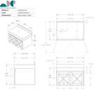 ADP Charleston Vanity 750mm - The Blue Space - Technical Drawing