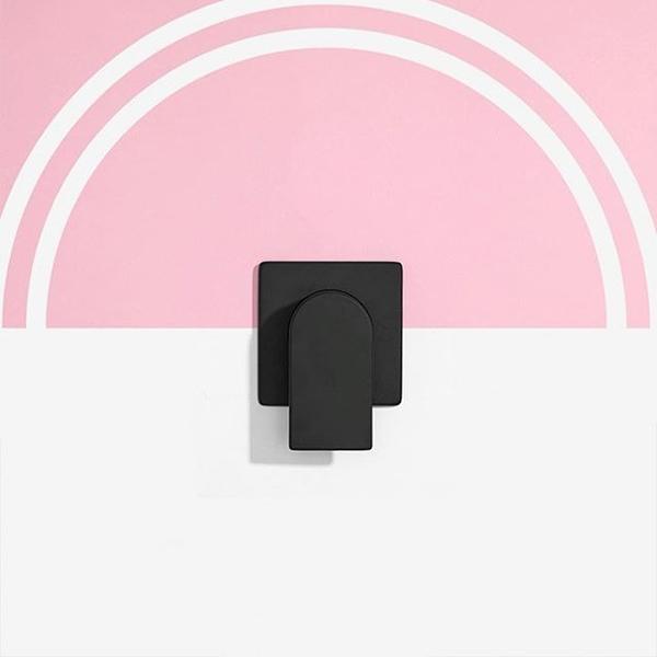 Clark Round Square Wall Mixer - Matte Black