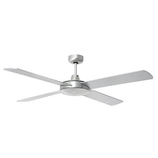 Brilliant Tempest 52" 132cm Ceiling Fan - Aluminium with Silver Blades - The Blue Space