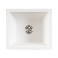 ADP Bellevue Small Rectangular Sink Matte White 405mm - The Blue Space