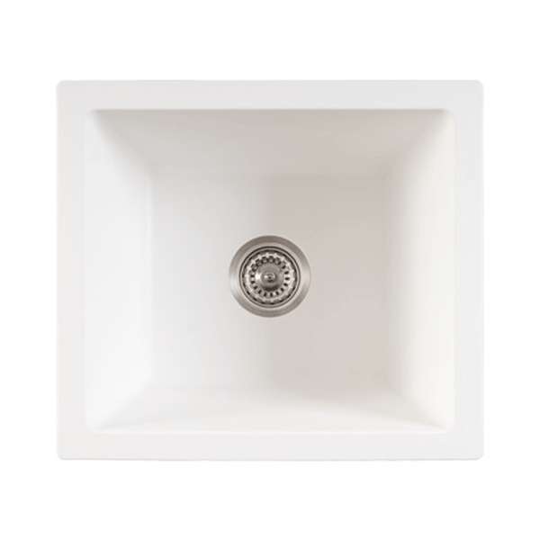 ADP Bellevue Small Rectangular Sink Matte White 405mm