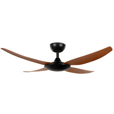 Brilliant Amari 52" 132cm DC Ceiling Fan - Black with Walnut Timber finish - The Blue Space