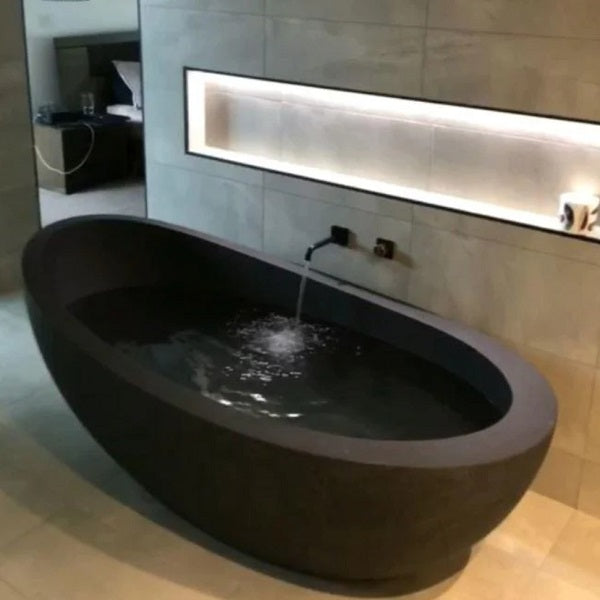 Autumn Stone Bath 1700 in modern bathroom design | The Blue Space