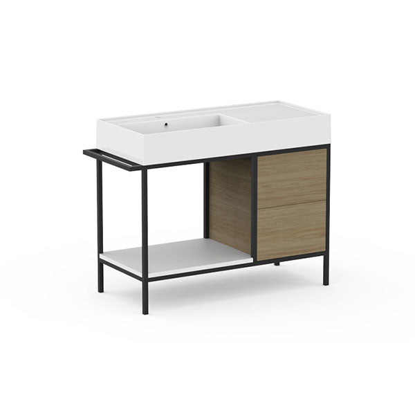 ADP Antonio Floor Mount Vanity 1000mm Left Offset Bowl at The Blue Space