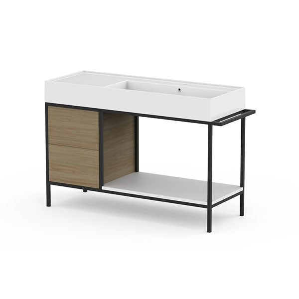 ADP Antonio Floor Mount Vanity 1200mm Right Offset Bowl at The Blue Space