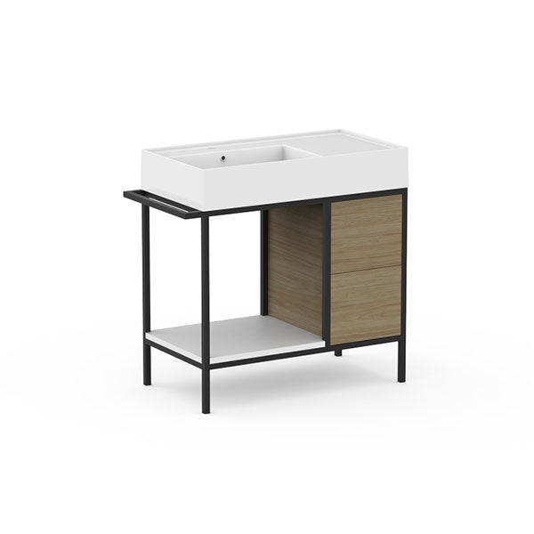 ADP Antonio Floor Mount Vanity 800mm Left Offset Bowl at The Blue Space