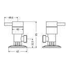 Technical Drawing - Fienza Isabella Washing Machine Outlets