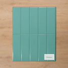 Coolum Green Gloss Cushioned Edge Ceramic Tile 82x257mm Straight Pattern - The Blue Space