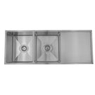 Badundkuche Arcko Lux Under/Overmount Double Bowl Sink with Drainer - The Blue Space