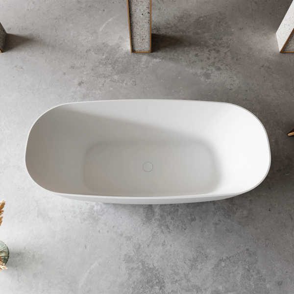 Casa Design Rec Shape Slimline Freestanding Bath top view | Freestanding baths online at The Blue Space