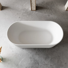 Casa Design V-Groove Round Freestanding Bath Matte White | The Blue Space designer freestanding baths