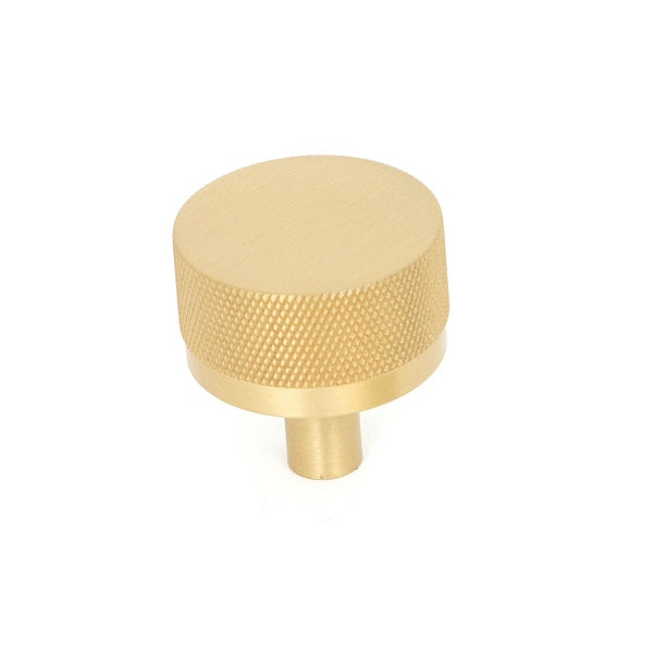 Momo Handles Bellevue Knob Knurled Brushed Satin Brass