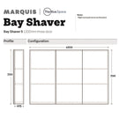 Marquis Bay Shaving Cabinet 1200mm three door - The Blue Space