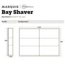 Marquis Bay Shaving Cabinet 1200mm two door - The Blue Space