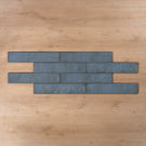 Tenerife Blue Gloss Cushioned Edge Ceramic Tile 107x530mm Brick Pattern - The Blue Space