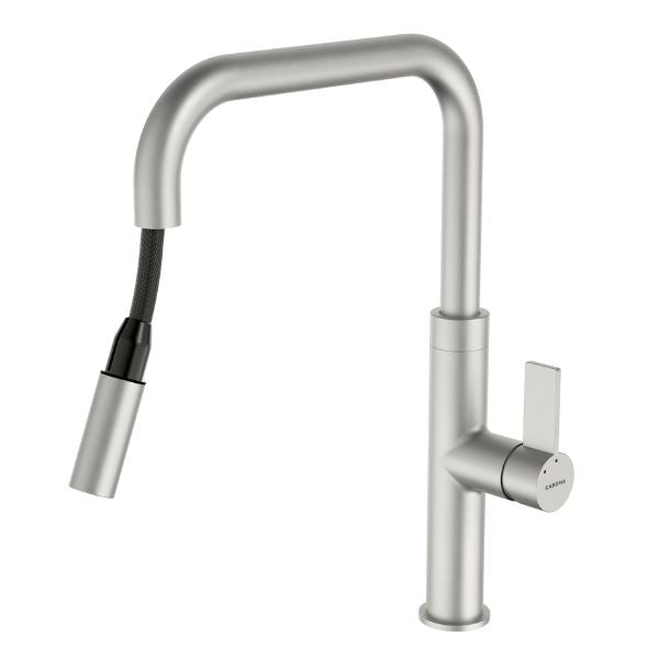 Urbane II Pull Down Sink Mixer in Brushed Nickel  by Caroma - The Blue Space