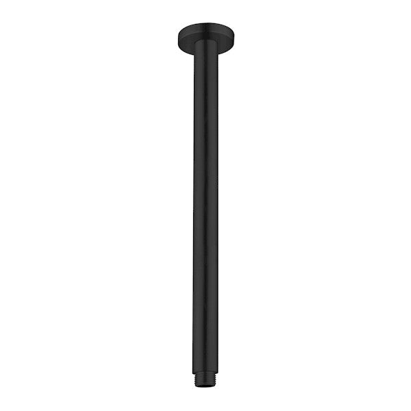 Nero Round Ceiling Arm 300mm Matte Black | The Blue Space
