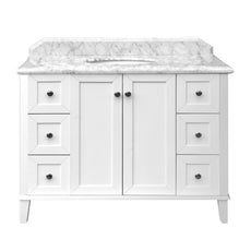 Turner Hastings Coventry 120 x 55 Single Bowl Vanity With White Marble Top - The Blue Space