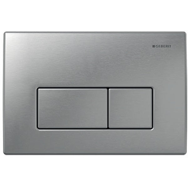 Geberit Kappa 50 Dual Flush Plate Stainless Steel Brushed | Geberit toilets online at The Blue Space