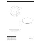 Technical Drawing - Momo Handles Daintree Round Timber Handle Blackbutt